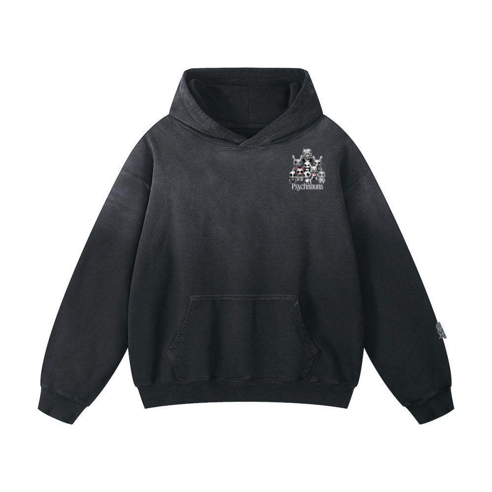 Psychabuns™ GlitchGrin Hoodie — Identity Fragmentation Edition