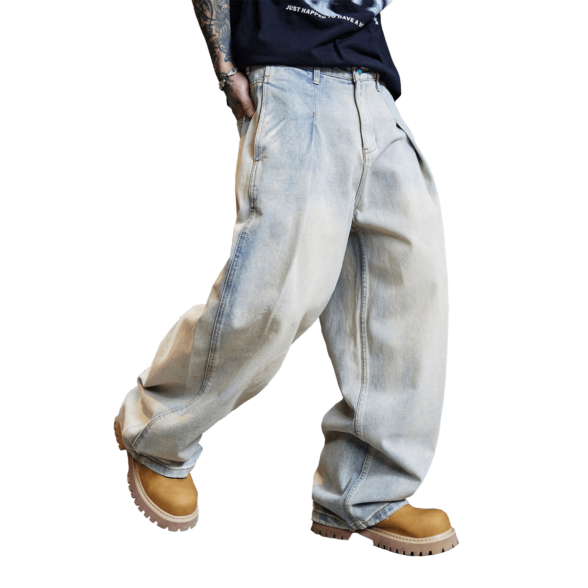 Echo Light Wide-Leg Jeans | Unisex Urban Power Denim
