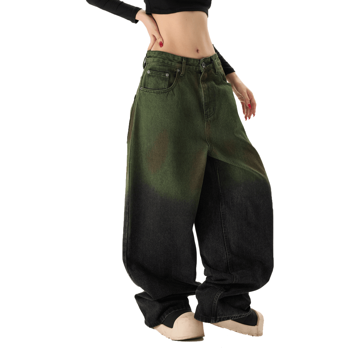 Echo Light- Unisex Aurora Loose Wide-leg Jeans